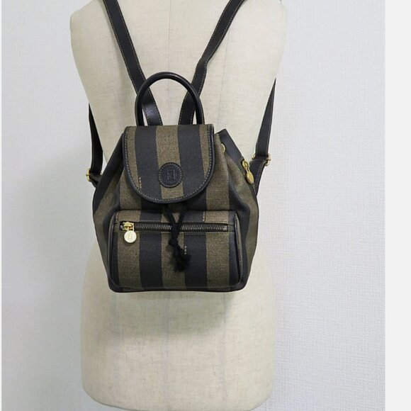 Fendi Pequin PVC  Leather Backpack - Picture 9 of 9